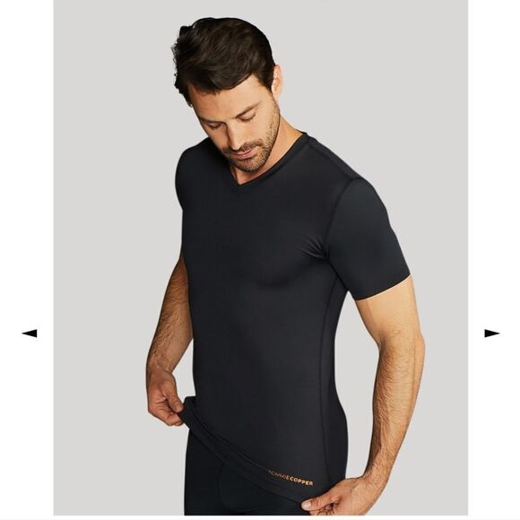 NWT Tommie Copper Mens Recovery Compression Short Sleeve V Neck - Picture 3 of 7